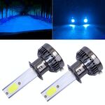 2 PCS H1 DC9-36V / 36W / 8000K / 6000LM IP68 Mini COB per auto / moto LED Lampade per fari / Fendinebbia (Luce blu ghiaccio)