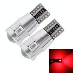 2 PCS T10 3W 6 LED SMD-5630 Lampada per luci di ingombro per auto Canbus senza errori, CC 12V (luce rossa)