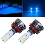 2 PCS H11 DC9-36V / 36W / 8000K / 6000LM IP68 Mini COB per auto / moto LED Lampade per fari / Fendinebbia (Luce blu ghiaccio)