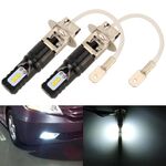 2 PCS H3 DC12V / 4.5W / 6000K / 360LM Fendinebbia a LED per auto con 6 perline lampada CSP, luce bianca (nera)