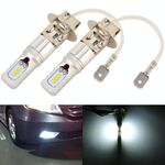 2 PCS H3 DC12V / 4.5W / 6000K / 360LM Fendinebbia a LED per auto con 6 perline lampada CSP, luce bianca (argento)