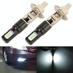 2 PCS H1 DC12V / 4.5W / 6000K / 360LM Fendinebbia a LED per auto con 6 perline lampada CSP, luce bianca (nera)