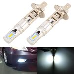 2 PCS H1 DC12V / 4.5W / 6000K / 360LM Fendinebbia a LED per auto con 6 perline lampada CSP, luce bianca (argento)