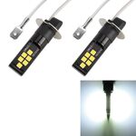 2 PCS H3 DC9-16V / 3.5W / 6000K / 320LM Fendinebbia per auto 12LED Lampade SMD-ZH3030, con corrente costante (luce bianca)