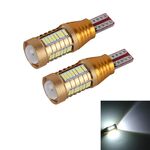 2 PCS T15-4014-32SMD + 1CREE 5W 650LM Luce bianca LED Decodifica Lampada luci di sicurezza per auto, DC12V （Oro）