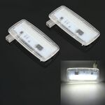2 PCS Car DC12V / 1.5W / 6000K / 100LM Lampada per specchio da trucco a LED Lampada da specchio per trucco con 18 lampade SMD-3014 per BMW E93, luce bianca