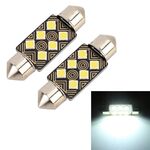 2 PCS 36mm DC12V / 1.5W / 6000K / 110LM 6LEDs SMD-3030 Lampada da lettura per auto Dome Light, con decoder