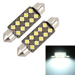 2 PCS 41mm DC12V / 1.5W / 6000K / 110LM 10LEDs SMD-3030 Lampada da lettura per auto Dome Light, con decoder