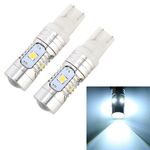 2 PCS T10 / W5W / 168/194 DC12V / 4,5W / 6000K / 360LM 6LEDs SMD-3030 Luce di ingombro per auto, con luce dell'obiettivo del proiettore (luce bianca)