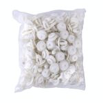 Clip di fissaggio per rivetti in plastica con foro da 100 pezzi (bianco)