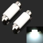 2 PCS 39mm DC12V 1.7W 6000K 135LM 2LEDs SMD-3030 Lampada da lettura per auto, con decoder