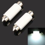 2 PCS 41mm DC12V 1.7W 6000K 135LM 2LEDs SMD-3030 Lampada da lettura per auto, con decoder