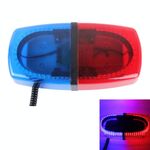 25W 240 LED Luce rossa + luce blu Luce stroboscopica impermeabile Luce di avvertimento a cupola, CC 12V ， Lunghezza cavo: 60 cm