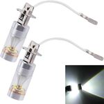 2 PZ H3 30W 350 LM 6000K Luce bianca CREE 6 LED Lampadina fendinebbia per auto, CC 12V