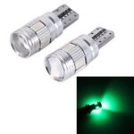 2PCS T10 3W 6 SMD 5630 LED Canbus senza errori Lampada per luci di sicurezza per auto, CC 12V (luce verde)
