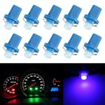 10 PCS 0.4W B8.5 Pannello strumenti a cuneo COB LED Light Dashboard Gauge Cluster Indicatore Lampadina (luce blu)