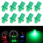 10 PCS 0.4W B8.5 Pannello strumenti a cuneo COB LED Light Dashboard Gauge Cluster Indicatore Lampadina (luce verde)
