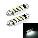 2 PCS 3.5W 250 LM 6000K 39MM 12 LED SMD-2835 Porta bicuspide Decodifica Cupola per auto Lampada da lettura a LED, CC 12V (luce bianca)