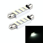 2 PCS 3.5W 250 LM 6000K 41MM 12 LED SMD-2835 Porta bicuspide Decodifica Cupola per auto Lampada da lettura a LED, CC 12V (luce bianca)