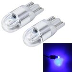 2 PCS T10 2W 2 SMD-3030 LED Lampada per luci di ingombro per auto, CC 12V (luce blu)