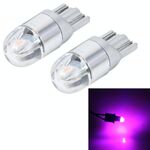 2 PCS T10 2W 2 SMD-3030 LED Lampada per luci di ingombro per auto, CC 12V (luce rosa)