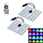 2 PCS 18W Auto Flash Stroboscopico Dissolvenza Liscia Lampada decorativa per tetto a LED colorati telecomandati con 36 LED SMD-5050, CC 12V