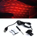 5V Tetto Soffitto Decorazione Auto Luce Rossa Stella Luci Notturne Atmosfera Proiettore Lampada Meteora, Costantemente Luminoso