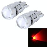10 PCS T10 1W 50LM Luce di ingombro per auto con lampada SMD-3030, DC 12V (luce rossa)