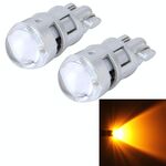 10 PCS T10 1W 50LM Luce di ingombro per auto con lampada SMD-3030, CC 12V (luce gialla)