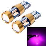 2 PCS T10 3W Luce di ingombro per auto senza errori con 19 lampada LED SMD-3030, CC 12V (luce rosa)