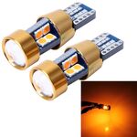 2 PCS T10 3W Luce di ingombro per auto senza errori con 19 lampada LED SMD-3030, CC 12V (luce arancione)