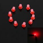 10pcs 2W T3 Wedge Strument Pongel LED LED Caster Clustro Indicatore Bulbo della lampada (luce rossa)