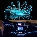Striscia LED flessibile a luce fredda 2M per decorazione auto (luce blu ghiaccio)
