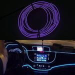 Striscia LED flessibile a luce fredda 2M per decorazione auto (luce viola)