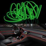 Striscia LED flessibile a luce fredda da 4 m per la decorazione dell'auto (luce verde)