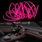 Striscia LED flessibile a luce fredda da 3 m per la decorazione dell'auto (luce rosa)