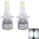 2 PCS H13 18W 1800 LM 6000K IP68 Canbus Faro LED per auto a corrente costante con 2 lampade COB, DC 9-36V (luce bianca)