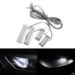 4 PCS Universal Car LED Maniglia interna Luce atmosfera Luci Lampada decorativa DC12V / 0,5W Lunghezza cavo: 75 cm (luce bianca)