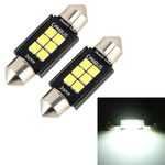 2 PCS 36mm DC12V / 2.5W / 6000K / 170LM 6LEDs SMD-3030 Lampada da lettura per auto Dome Light