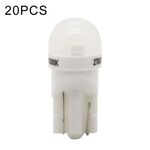 20 PCS T10 DC12V / 0.25W / 6500K / 20LM Lampada da lettura a bolla plug-in a testa tonda per auto con lampade SMD-3030 a 1 LED