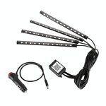 4 in 1 Universal Car Sigarette Accendisigari APP a 8 colori Atmosfera LED Atmosfera Lampada decorativa leggera, con lampade a 12LEDS Lunghezza cavo: 1,5 m