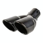 Stile universale Car Styling Acciaio Inox Acciaio inossidabile Coda di scarico Silenziatore Tubo di punta, Diametro interno: 6 cm (grigio)