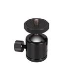 Mini testa a sfera in metallo panoramica con rotazione a 360 gradi per DSLR e fotocamere digitali (nera)