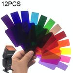 12 PCS SiGi SG120 Set di filtri a 12 colori per fotocamera Accessori per flash superiori Filtro temperatura