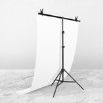 100x200cm T-Shape Photo Studio Supporto per sfondo Supporto per sfondo Kit staffa per barra trasversale con clip, senza sfondo