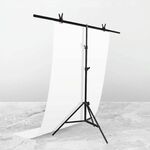 150x200cm T-Shape Photo Studio Supporto per sfondo Supporto per sfondo Kit staffa per barra trasversale con clip, senza sfondo