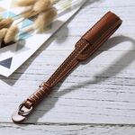 Cinturino da polso in pelle PU con impugnatura per fotocamere SLR / DSLR (marrone)