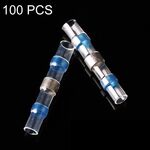 100 PCS AWG16-14 Connettori per filo di testa termorestringenti da 1,5-2,5 mm Terminali blu Manicotto a saldare (blu)