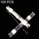 100 PCS AWG26-24 0,25-0,34 mm Sigillatura Termorestringente Connettori per filo di testa Terminali bianchi Manicotto a saldare (Bianco)
