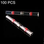 100 PCS AWG22-18 Connettori per filo di testa termorestringenti da 0,5-1,5 mm Terminali rossi Manicotto a saldare (rosso)